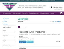 Tablet Screenshot of huttvalleydhb.careercentre.net.nz